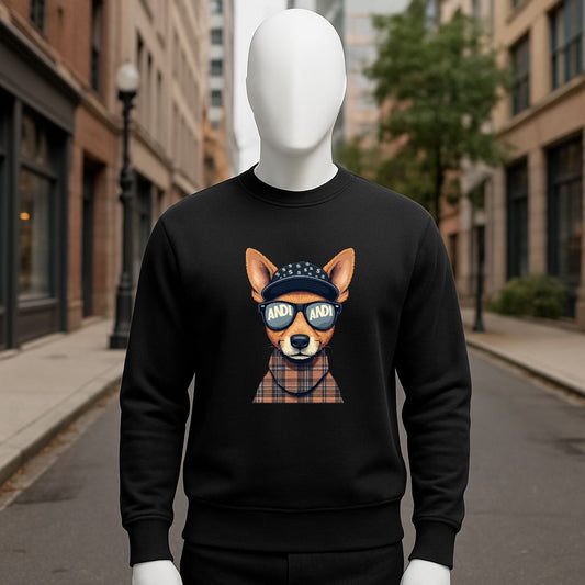 sudadera con dibujo NEGRO