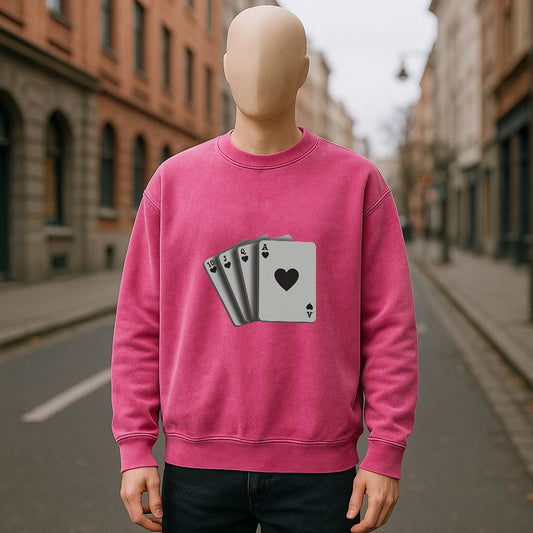 sudadera con dibujo ROSA ROJA