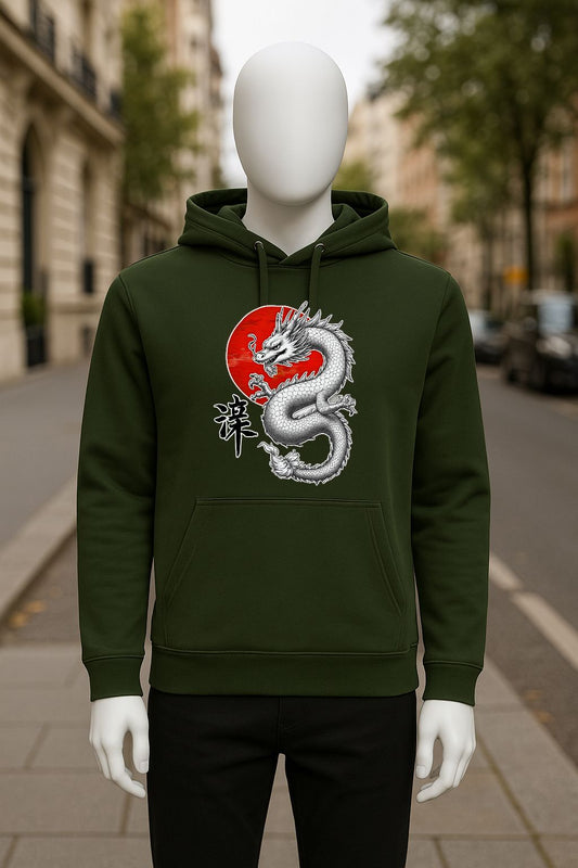 Sudadera con capucha verde oscuro