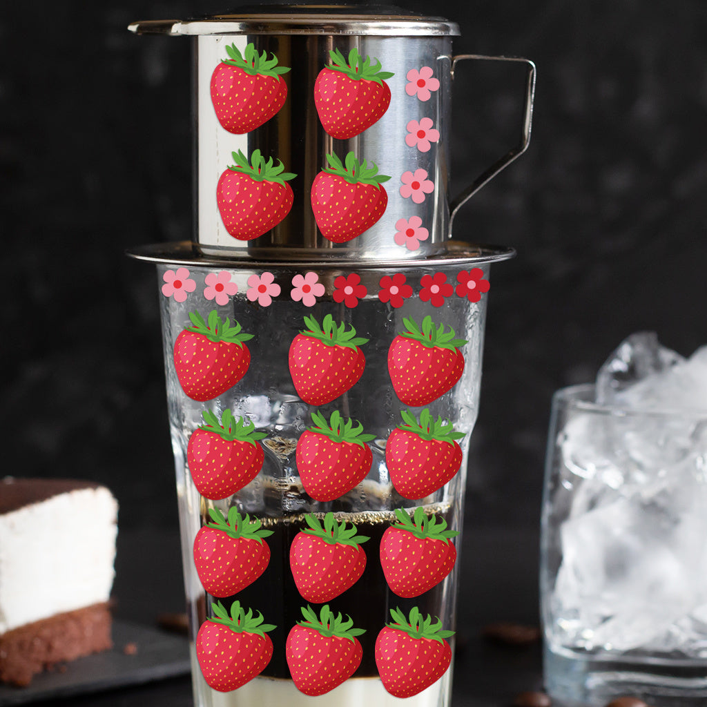 3套 可爱草莓图案设计、UV DTF 杯子贴纸、防水贴纸包，用于装饰杯子、电脑、瓶子、学习用品等装饰、工艺品、DIY 艺术用品转水晶标贴纸 适合女孩 节日 派对装饰