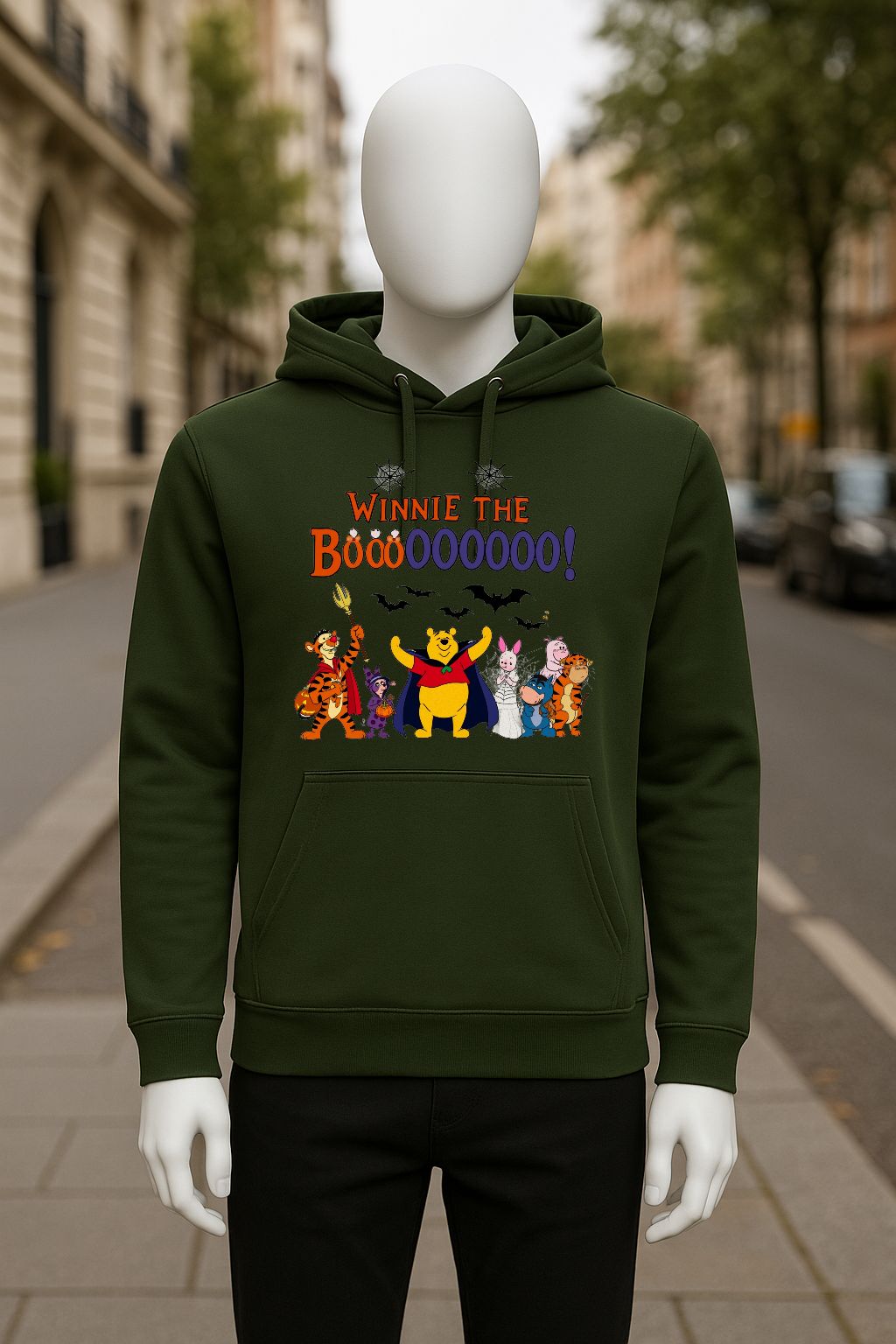 Sudadera con capucha verde oscuro