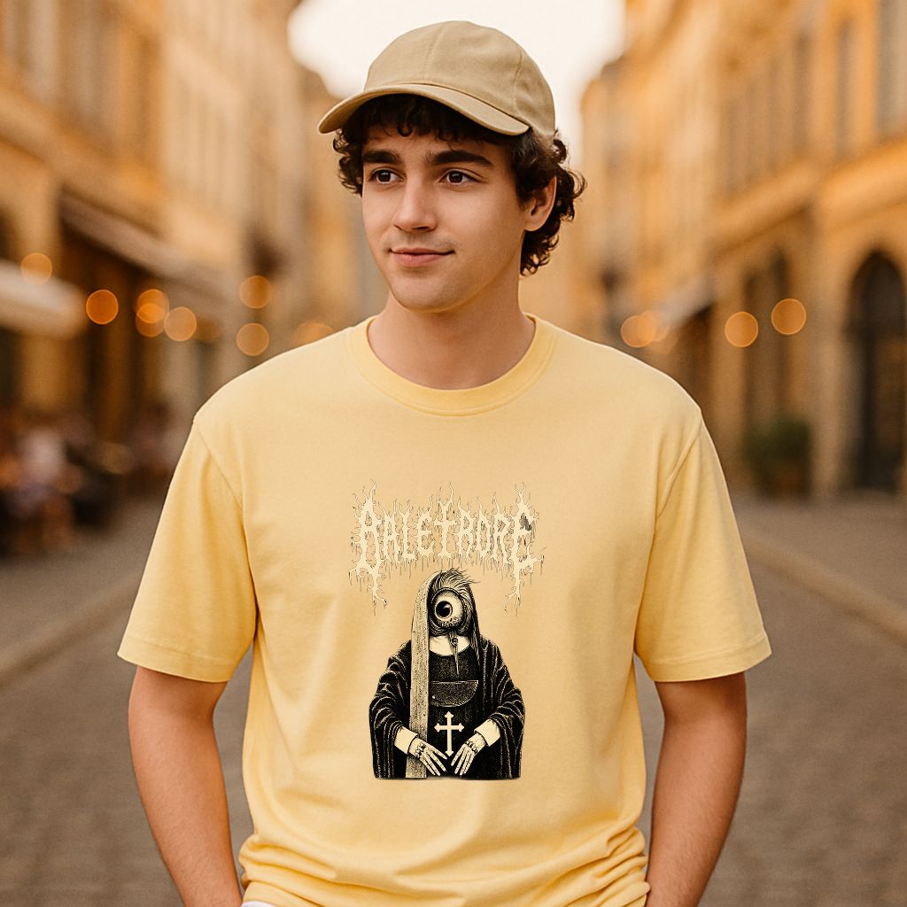 Camiseta dibujo beige