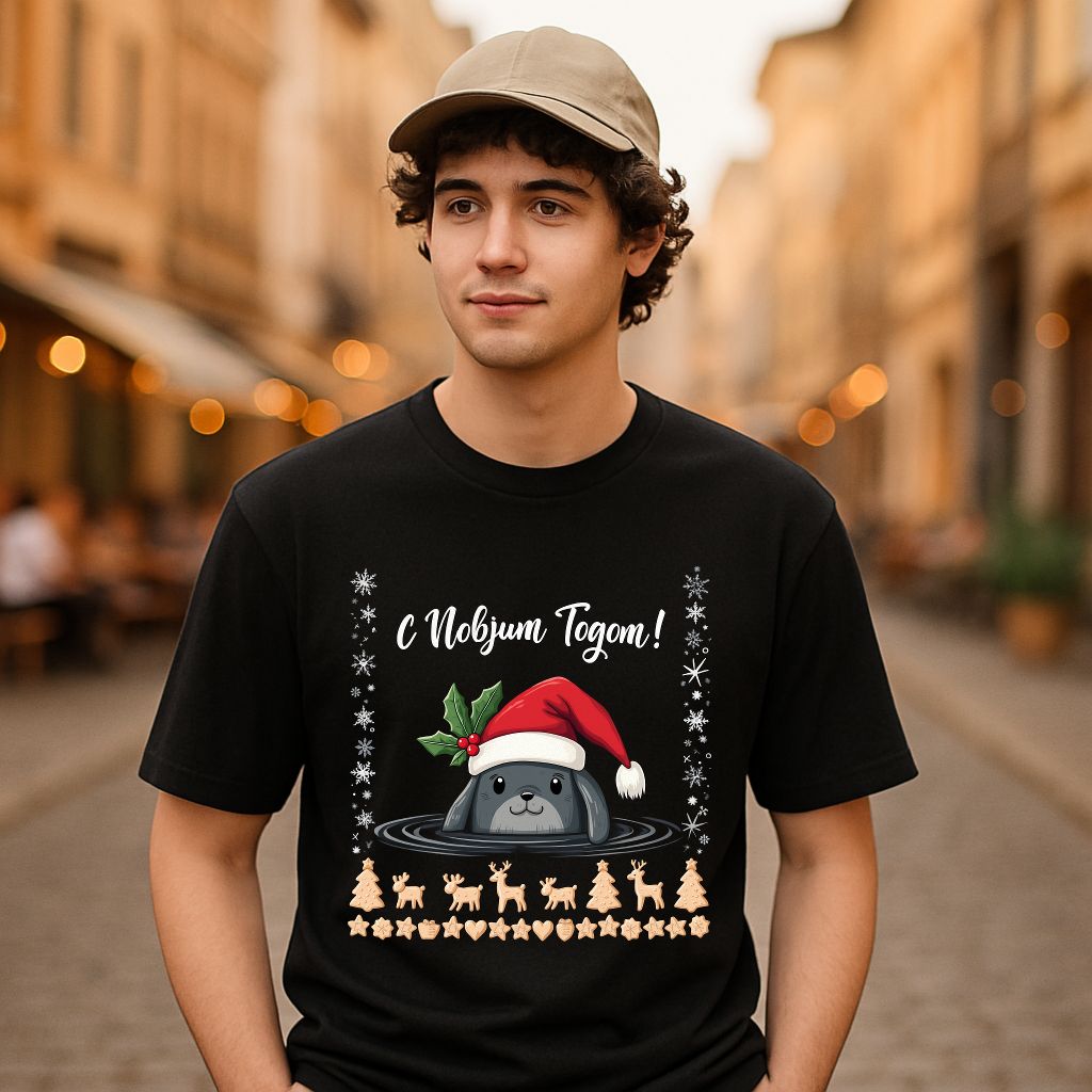 Camiseta dibujo negra