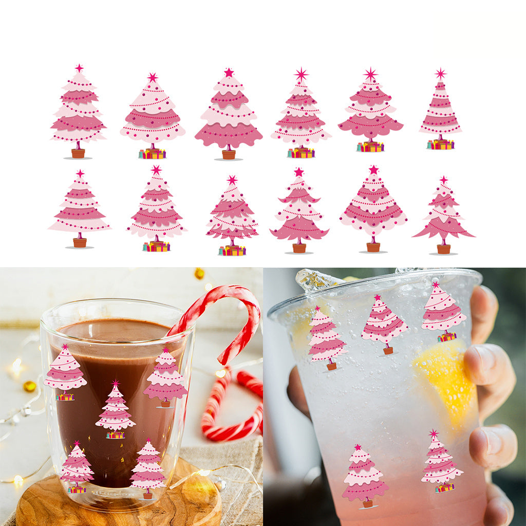 3套 圣诞节可爱姜饼人转移水晶标贴纸 适用于男孩女孩文具 水杯 笔记本装饰 咖啡杯装饰 自粘防水创意DIY UV DTF贴纸 增添节日欢乐氛围与生活趣味性