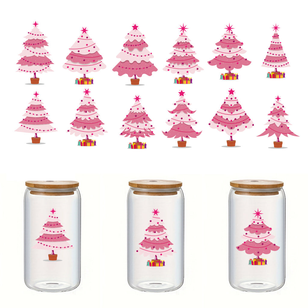 3套 圣诞节可爱姜饼人转移水晶标贴纸 适用于男孩女孩文具 水杯 笔记本装饰 咖啡杯装饰 自粘防水创意DIY UV DTF贴纸 增添节日欢乐氛围与生活趣味性