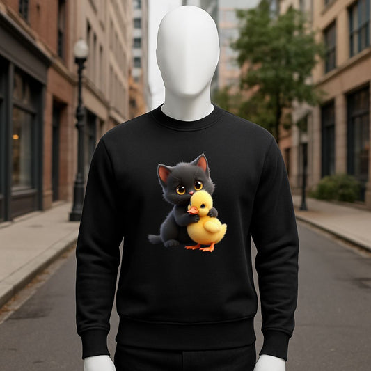 sudadera con dibujo NEGRO