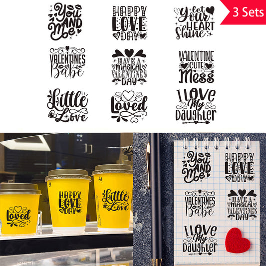 3套 趣味幽默口号 UV DTF 转印贴纸，防水，粘性，易于粘贴 -非常适合个性化玻璃器皿、瓶子和工艺品 DIY 创意半哑光自粘乙烯基贴纸