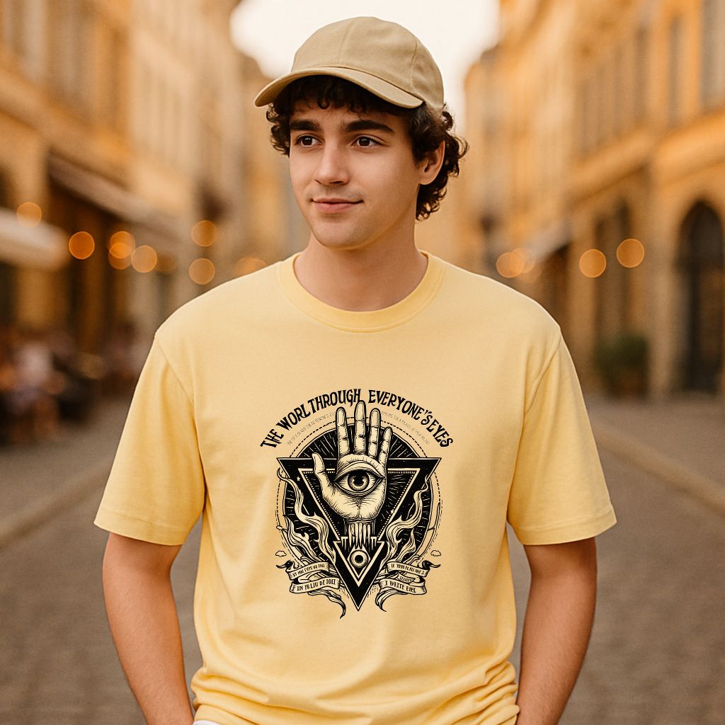 Camiseta dibujo beige