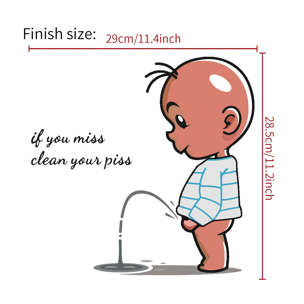 1pc Edgy Bathroom Humor Sticker Sarcastic Clean Your Mess Reminder with Bold Art Style Adult Oriented Decor for Those Who Appreciate Witty, Provocative Toilet Aesthetics