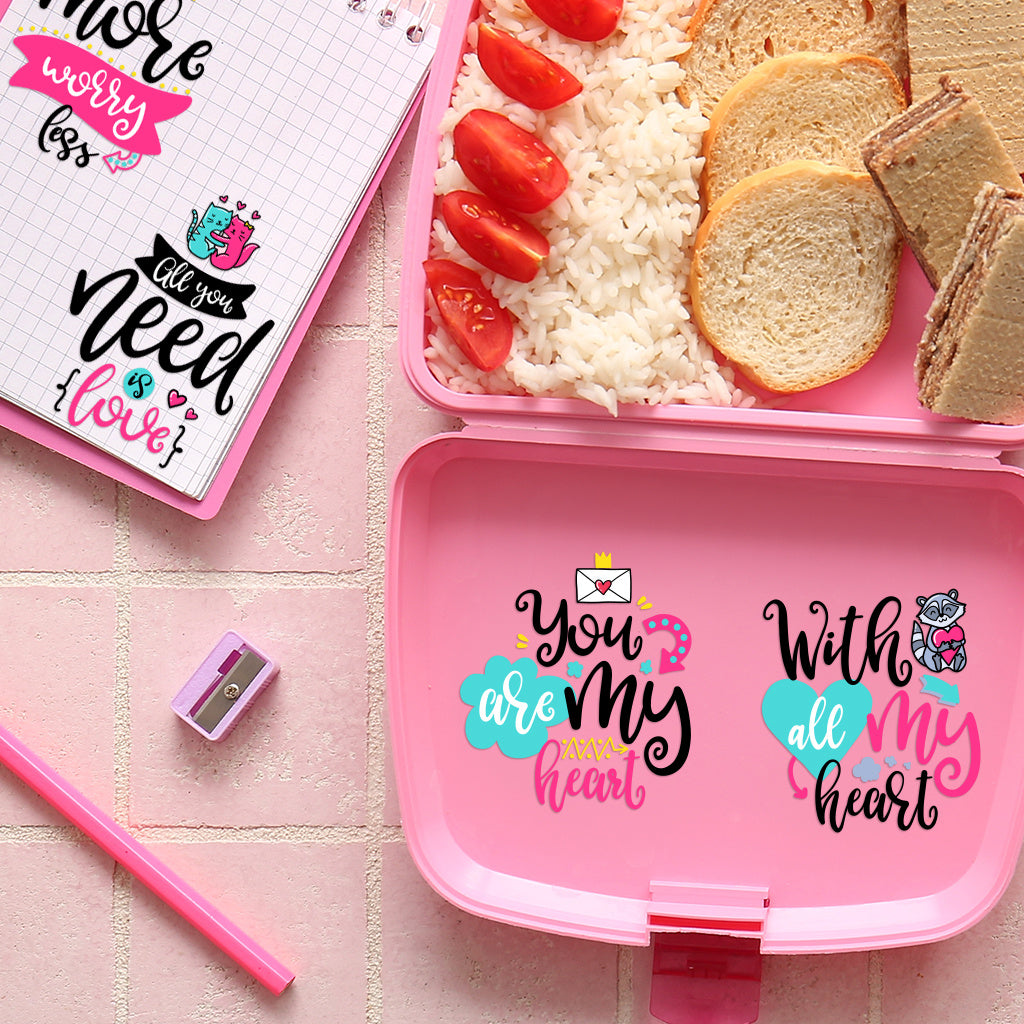 3套 彩色潮流朋克 时尚前卫文字转印水晶标贴纸 励志贴纸UV DTF转印贴纸 适用于水杯 咖啡杯 玻璃等装饰 半哑光自粘乙烯基贴纸