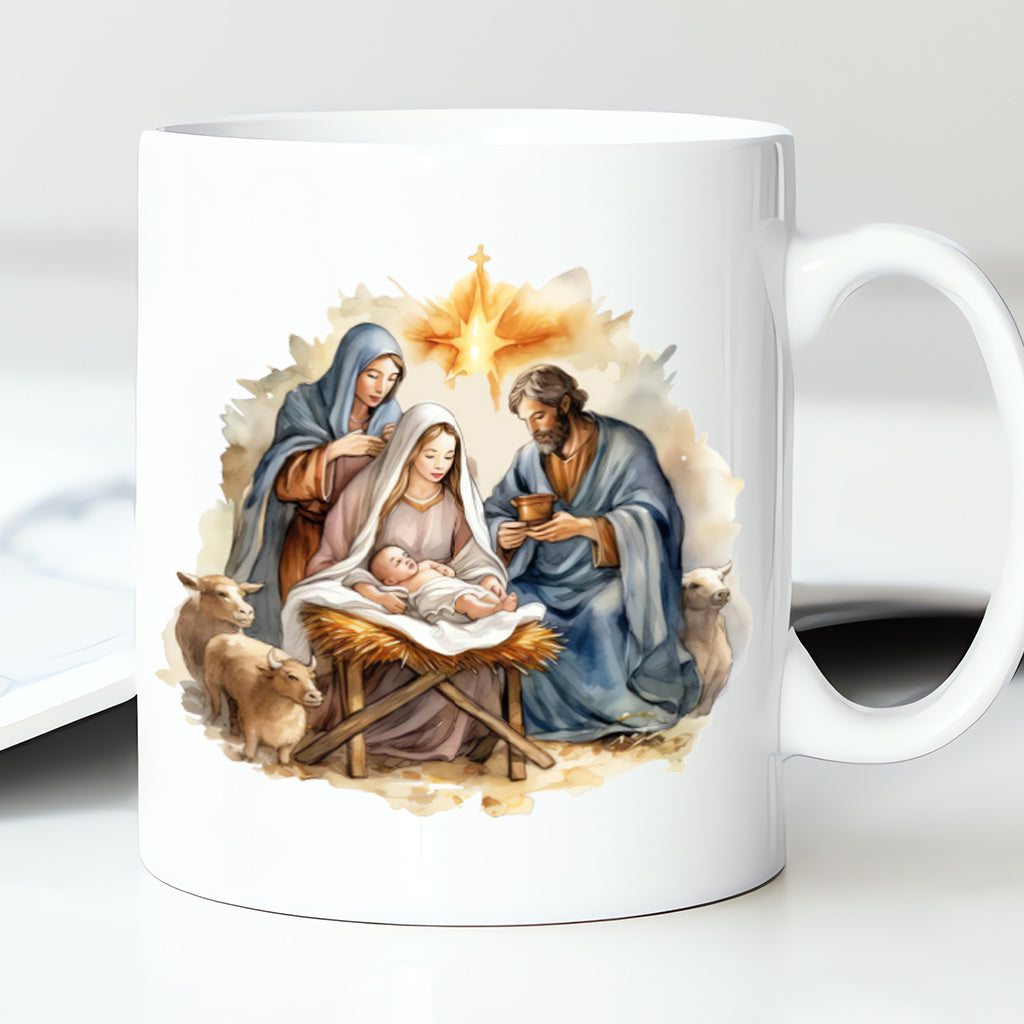 4pcs Christmas Jesus Catholic Christian Character Transfer UV DTF Crystal Stickers, suitable for cups, computers, home decor, etc. Self-adhesive waterproof creative stickers to add festive atmosphere and vitality.