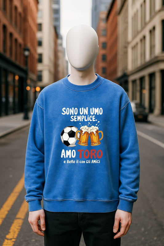 Sudadera azul Lavada