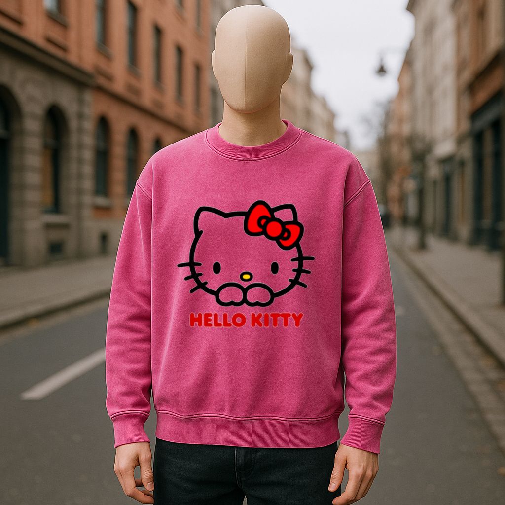 sudadera con dibujo ROSA ROJA