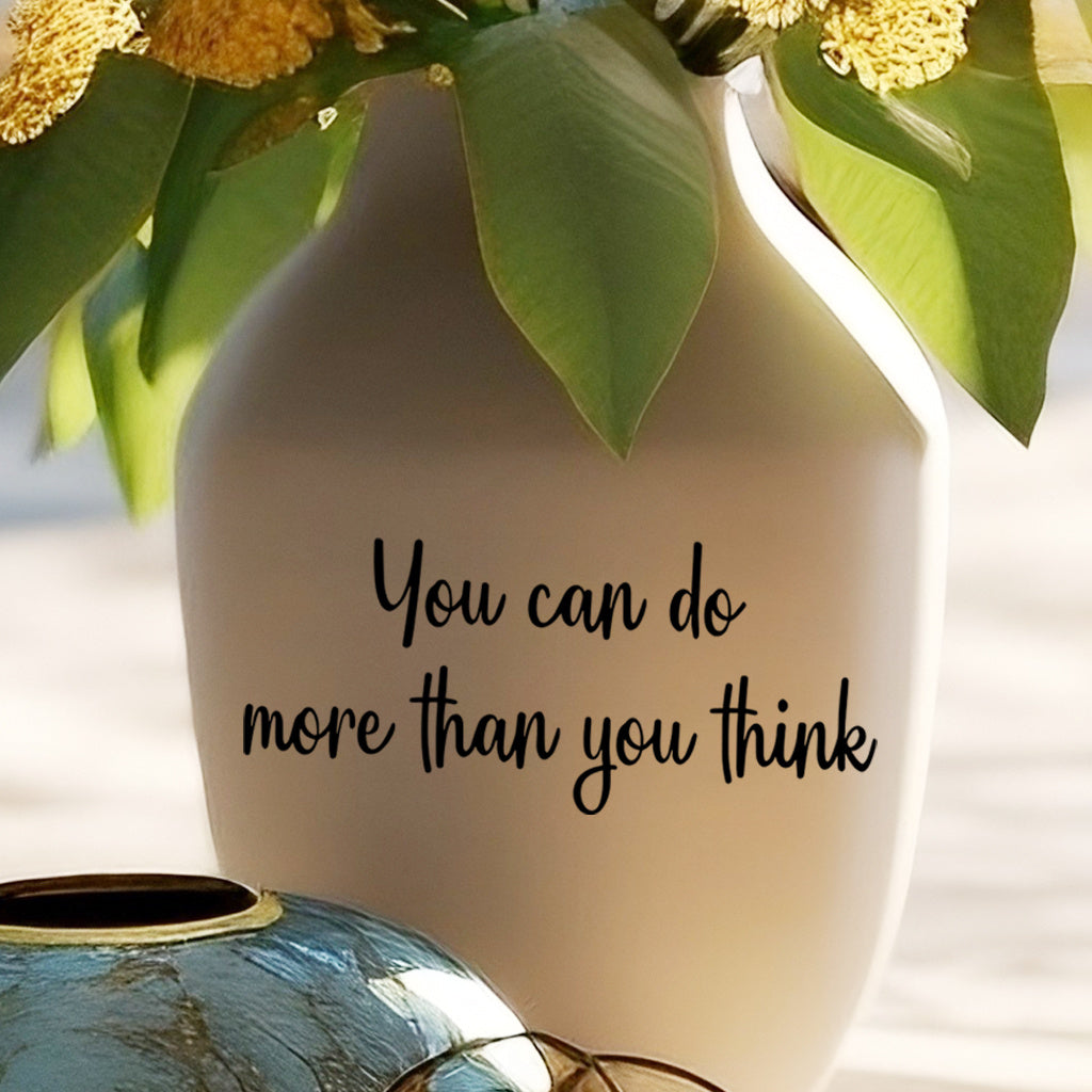 10pcs 'You can do more than you think' inspirational quote text transfer UV DTF crystal sticker, suitable for nursery decoration, water cups, computers, home decoration, etc. Self-adhesive waterproof creative sticker.