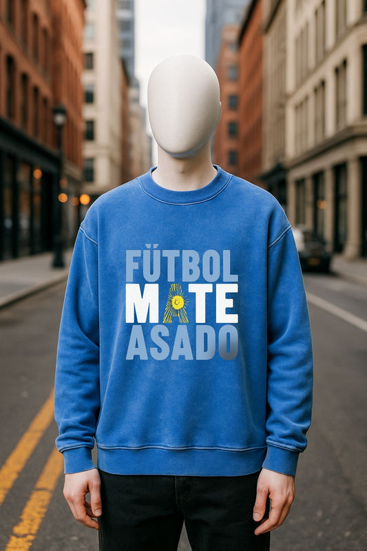 Sudadera azul Lavada