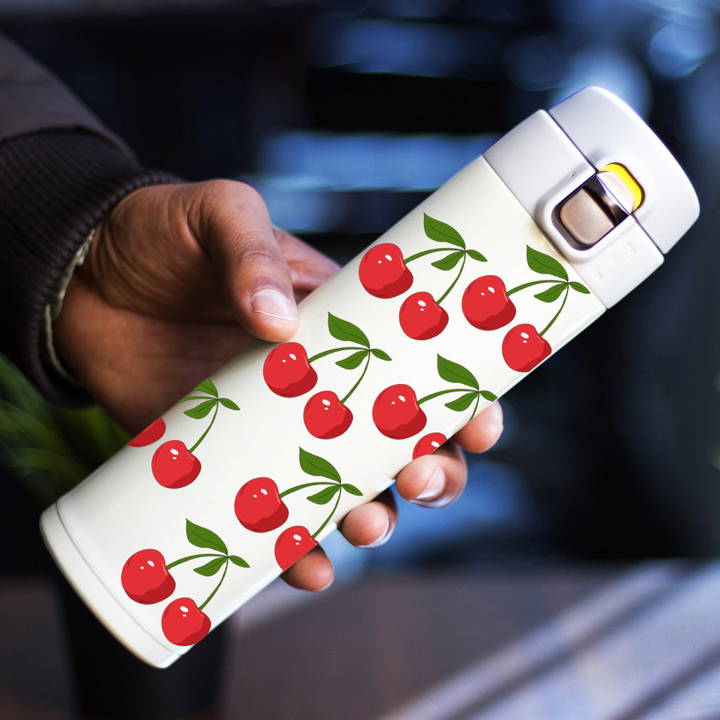 3套 适用于 16 盎司玻璃杯和水瓶的 UV DTF 水晶标转印贴纸 可爱红色樱桃设计，可爱美学贴纸，适合女士、女孩、派对、杯子配件 带有闪亮水晶的自黏哑光樱桃贴花