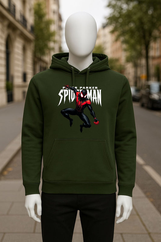 Sudadera con capucha verde oscuro