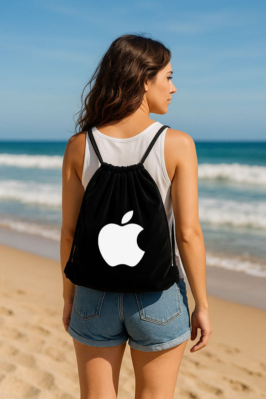 Mochila de terciopelo con cuerda 34x38