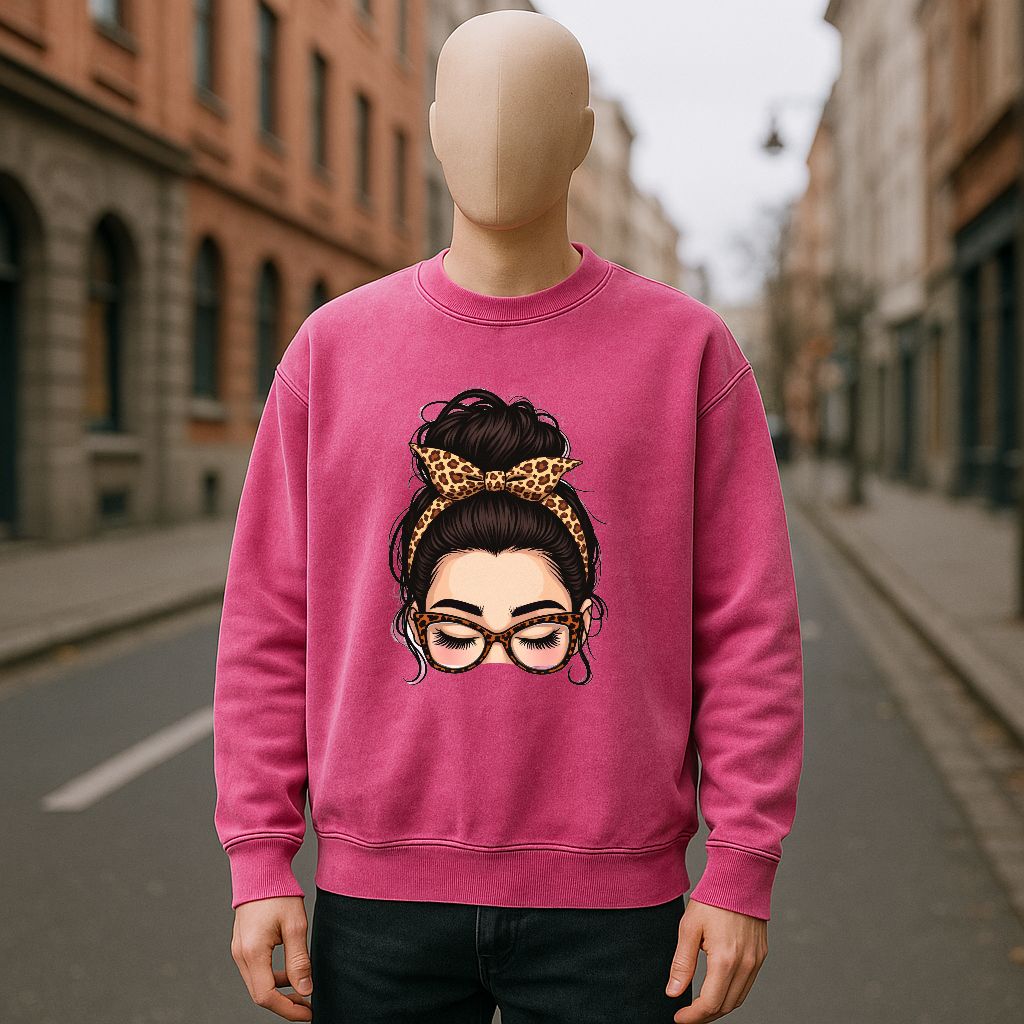 sudadera con dibujo ROSA ROJA