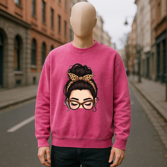 sudadera con dibujo ROSA ROJA