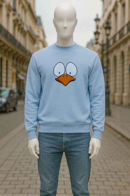 sudadera con dibujo AZUL