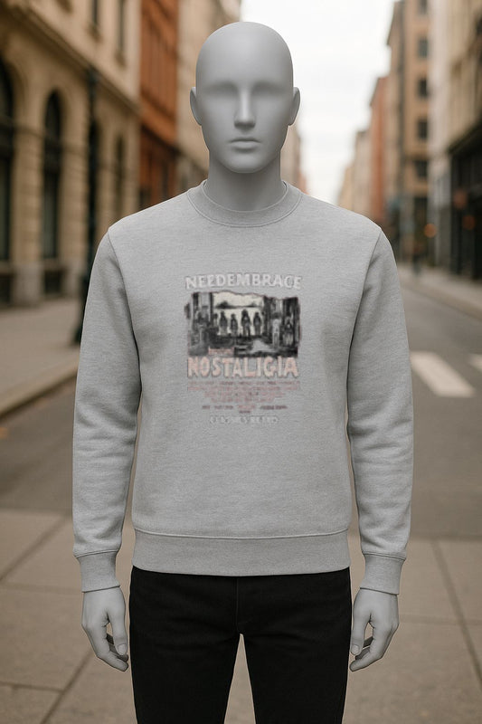 sudadera con dibujo GRIS