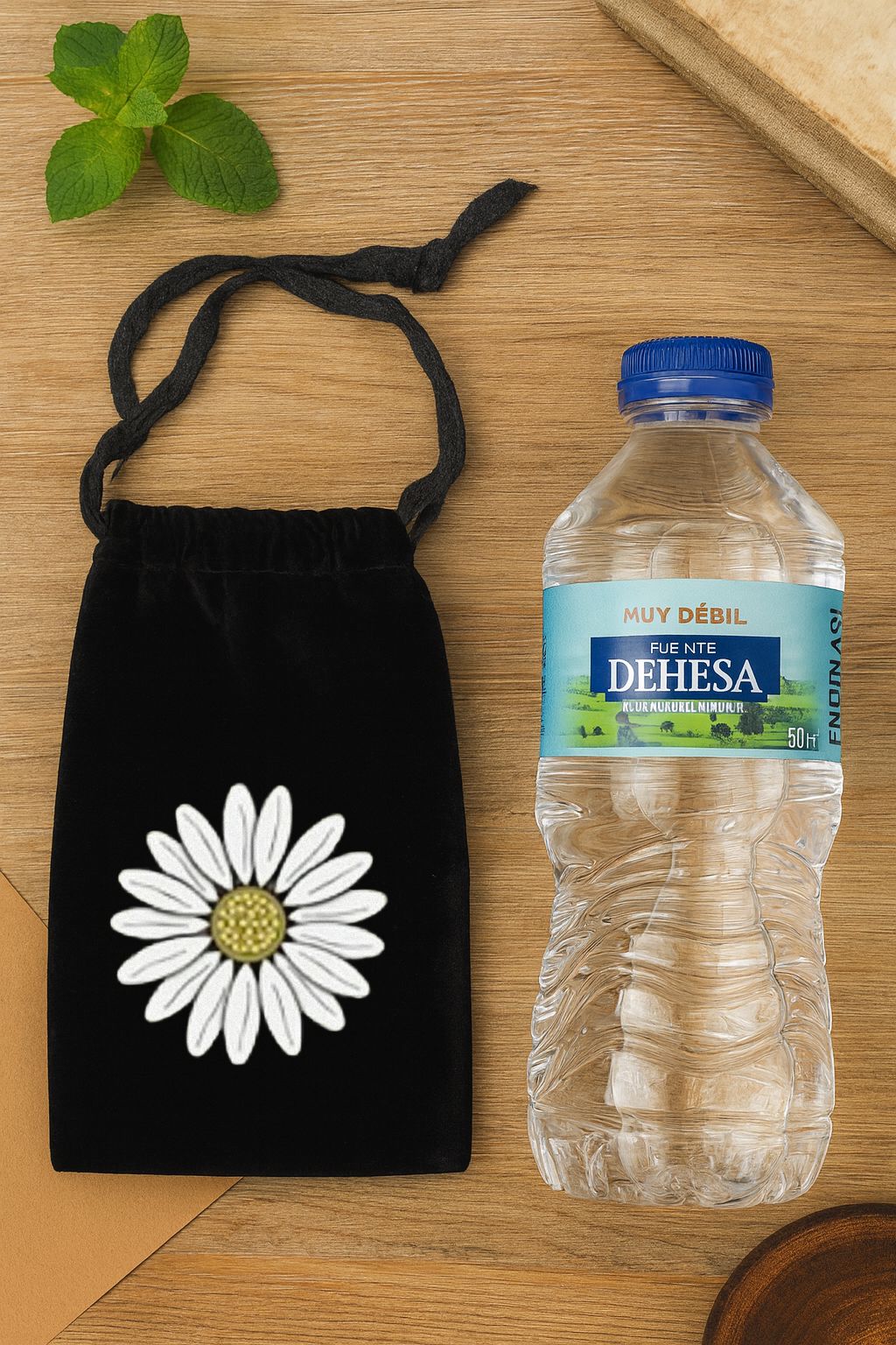 Bolso de terciopelo con cordon 19,5x10,9