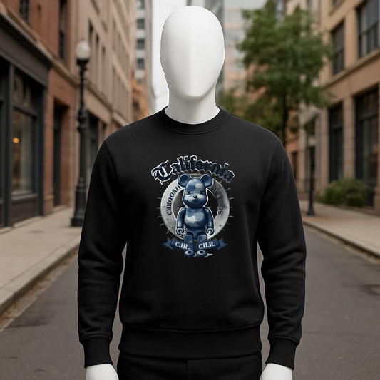 sudadera con dibujo NEGRO