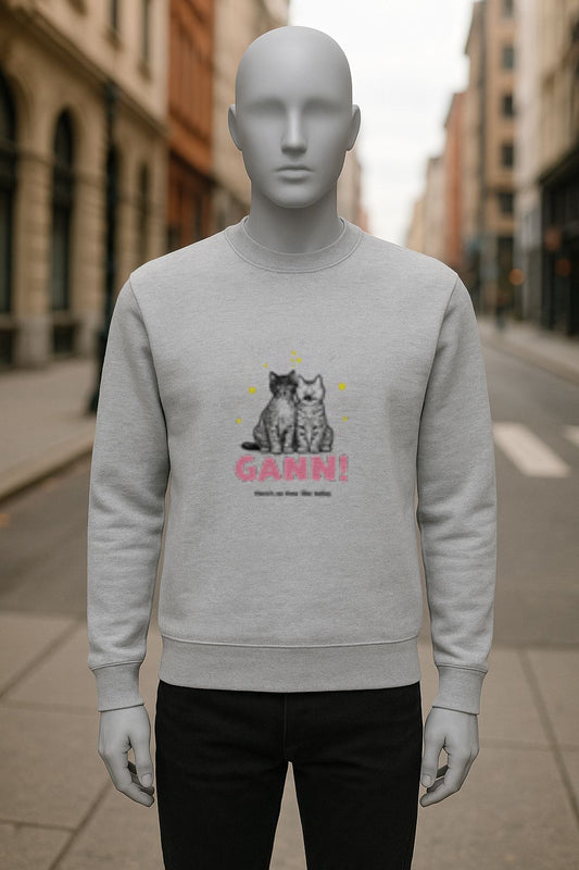 sudadera con dibujo GRIS