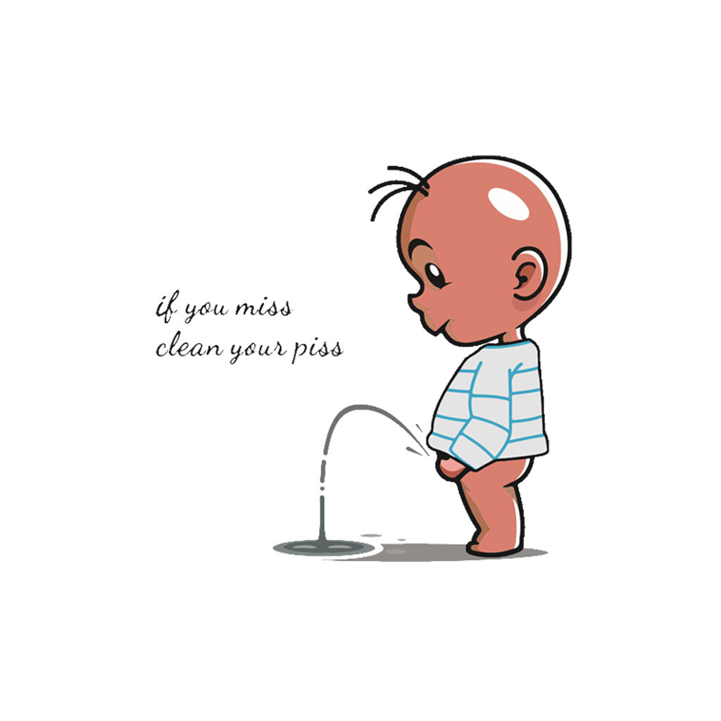 1pc Edgy Bathroom Humor Sticker Sarcastic Clean Your Mess Reminder with Bold Art Style Adult Oriented Decor for Those Who Appreciate Witty, Provocative Toilet Aesthetics