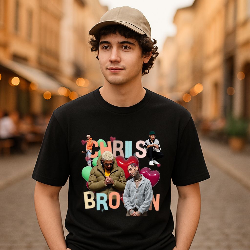 Camiseta dibujo negra