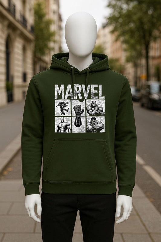 Sudadera con capucha verde oscuro