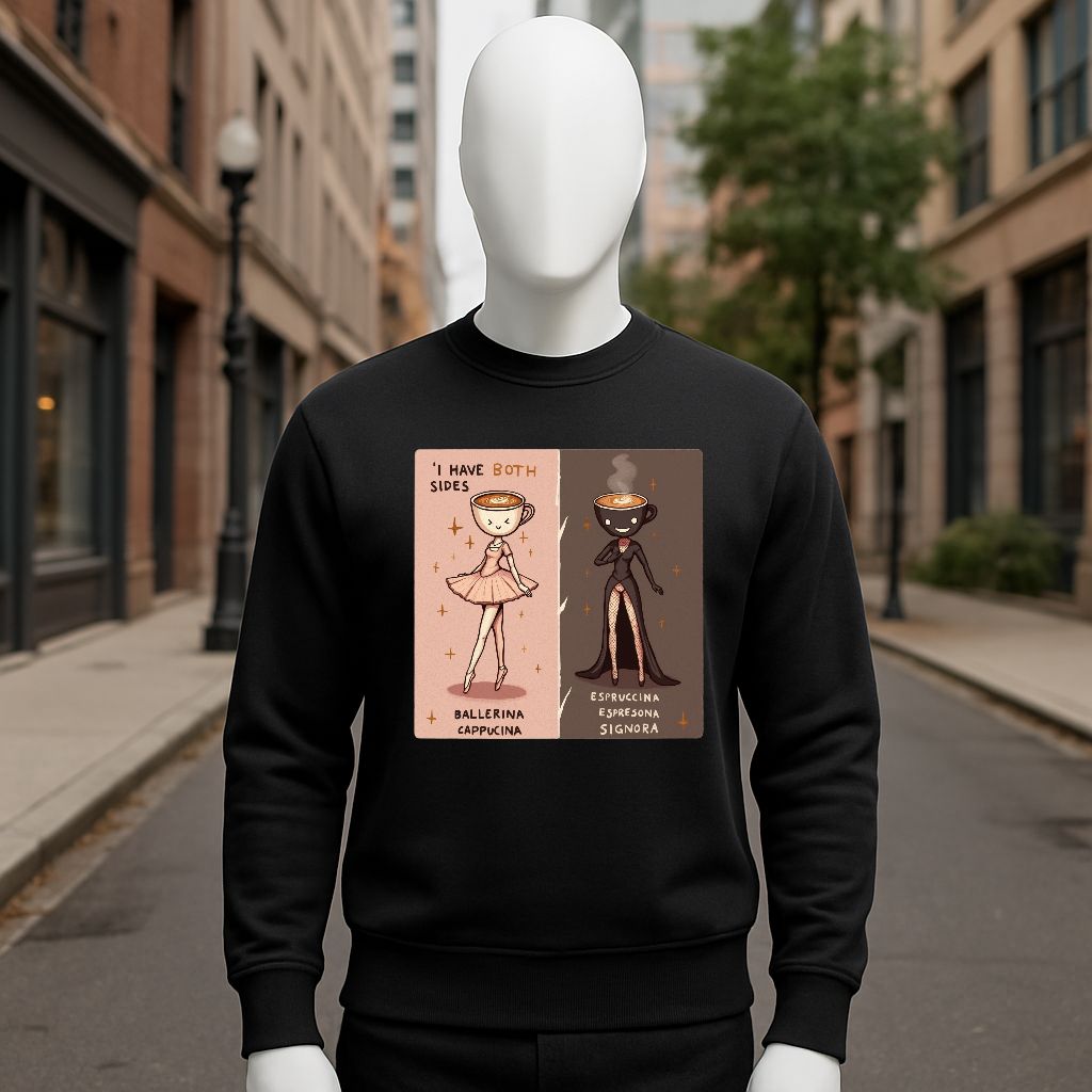 sudadera con dibujo NEGRO