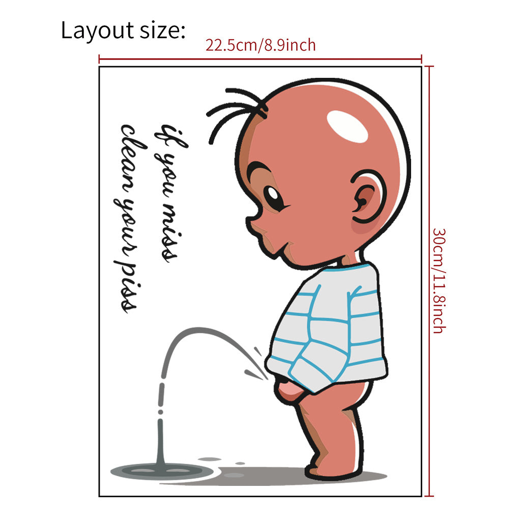 1pc Edgy Bathroom Humor Sticker Sarcastic Clean Your Mess Reminder with Bold Art Style Adult Oriented Decor for Those Who Appreciate Witty, Provocative Toilet Aesthetics