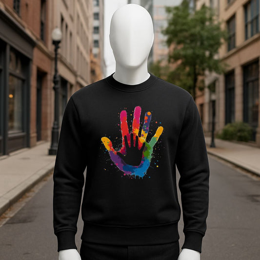 sudadera con dibujo NEGRO