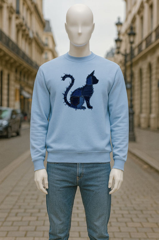 sudadera con dibujo AZUL