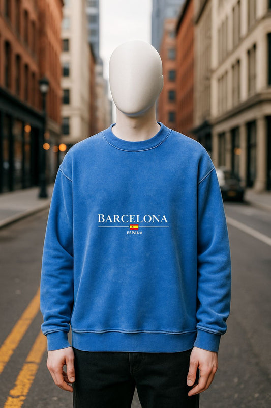 Sudadera azul Lavada