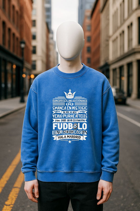 Sudadera azul Lavada