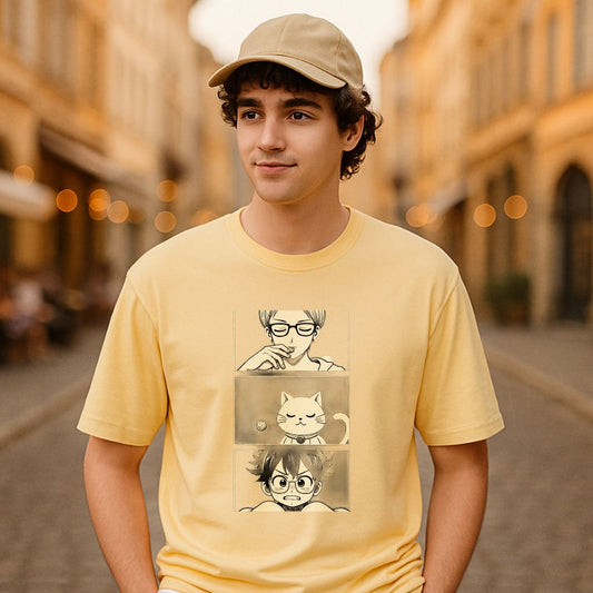 Camiseta dibujo beige