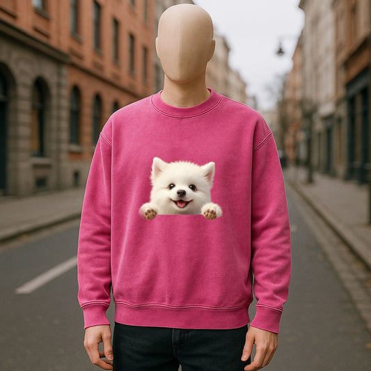 sudadera con dibujo ROSA ROJA
