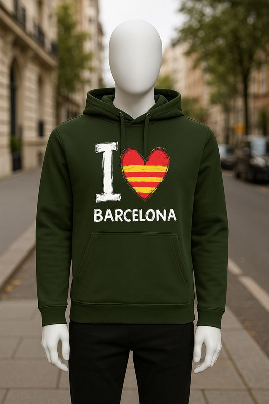 Sudadera con capucha verde oscuro