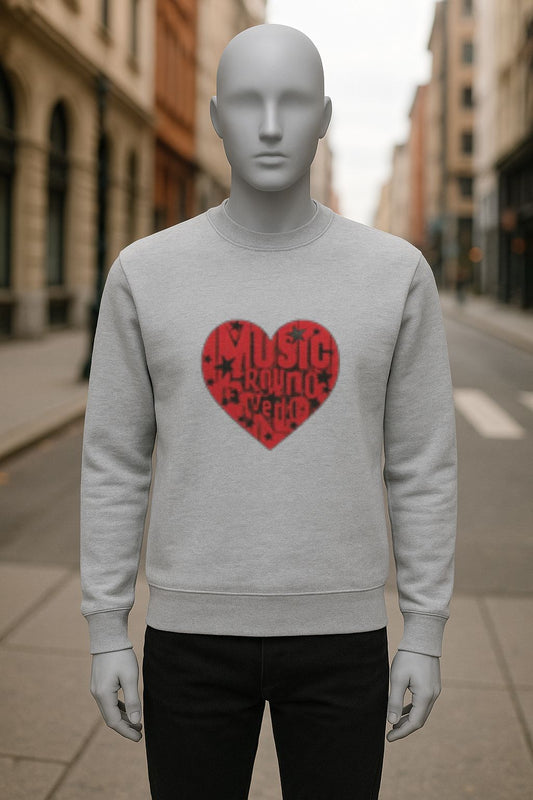 sudadera con dibujo GRIS