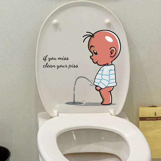 1pc Edgy Bathroom Humor Sticker Sarcastic Clean Your Mess Reminder with Bold Art Style Adult Oriented Decor for Those Who Appreciate Witty, Provocative Toilet Aesthetics