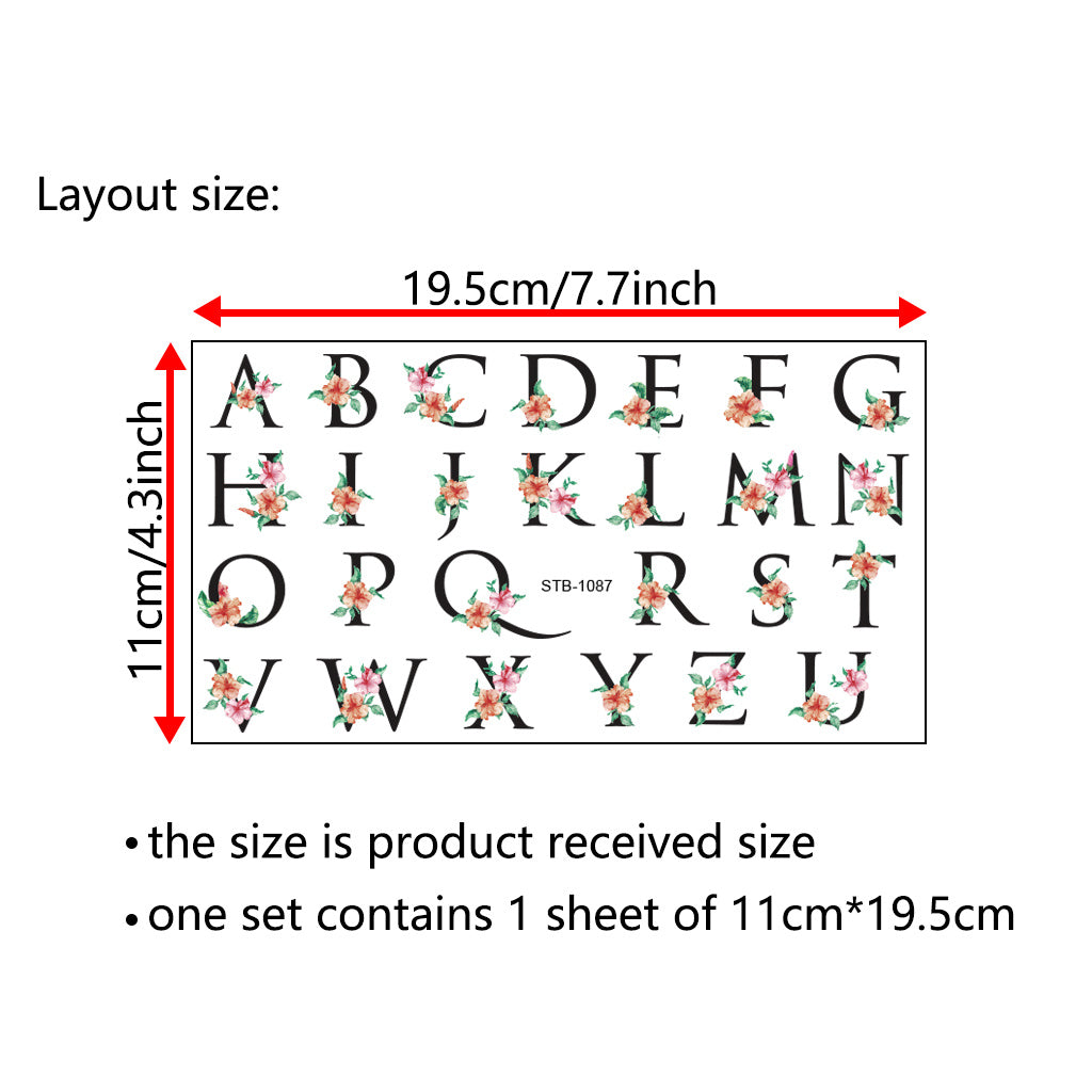 6套 26 个字母花朵 A-Z 设计 UV DTF 转印贴纸办公室和家用 16 盎司字母玻璃杯贴纸 DIY 包裹转移贴纸 3D 水晶设计女士妈妈最好的朋友礼物 DIY 工艺品