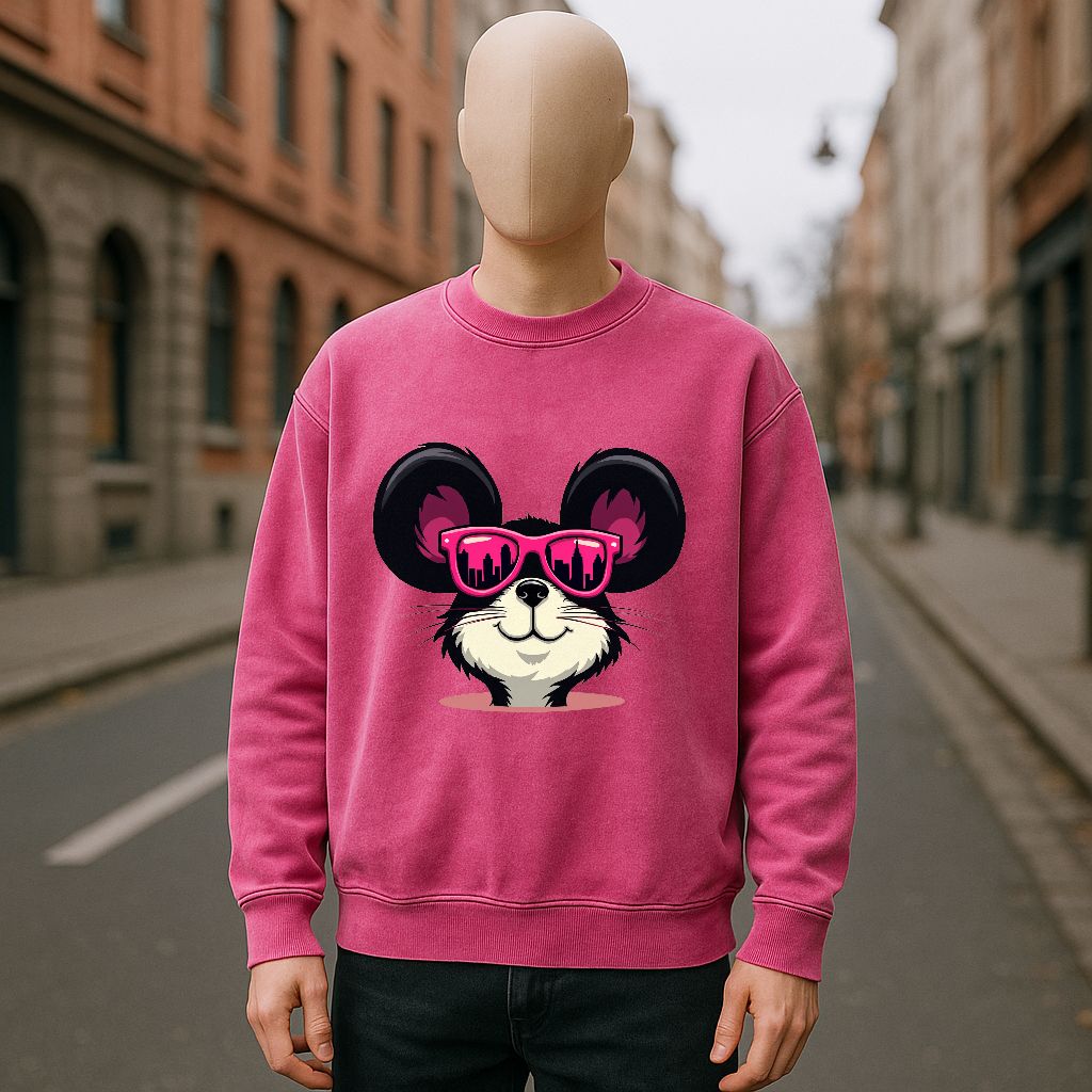 sudadera con dibujo ROSA ROJA