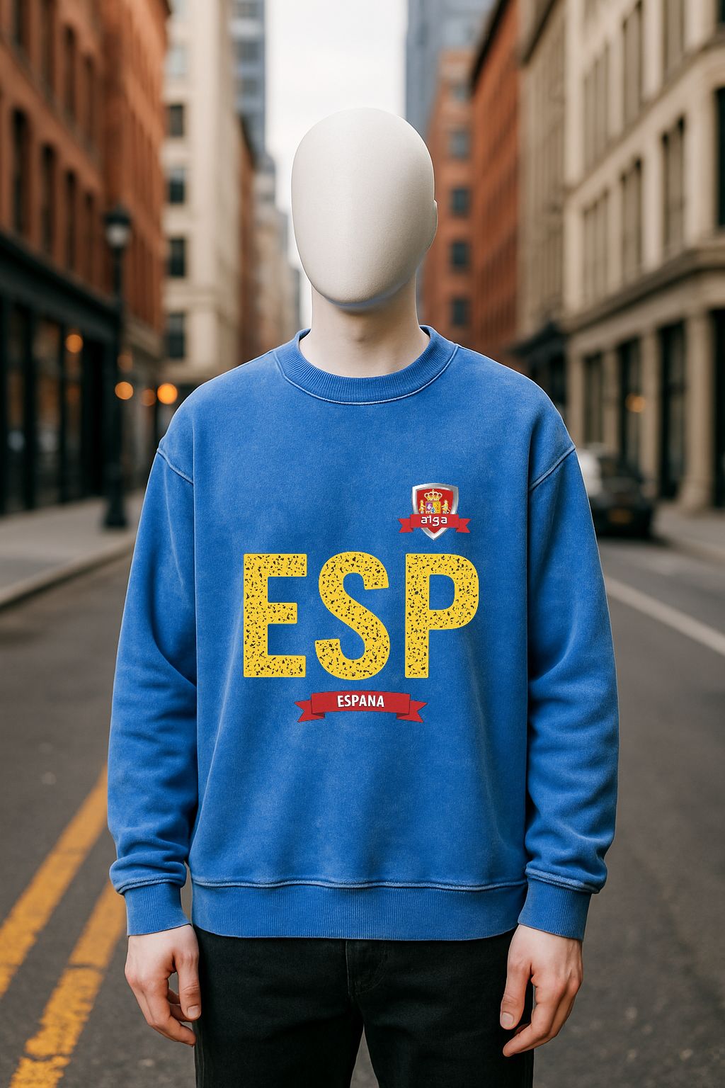 Sudadera azul Lavada