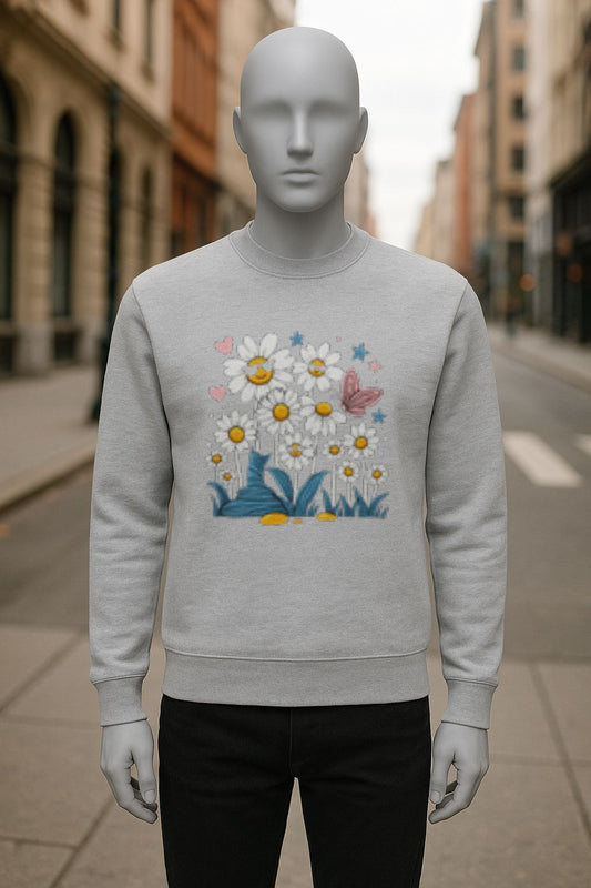 sudadera con dibujo GRIS