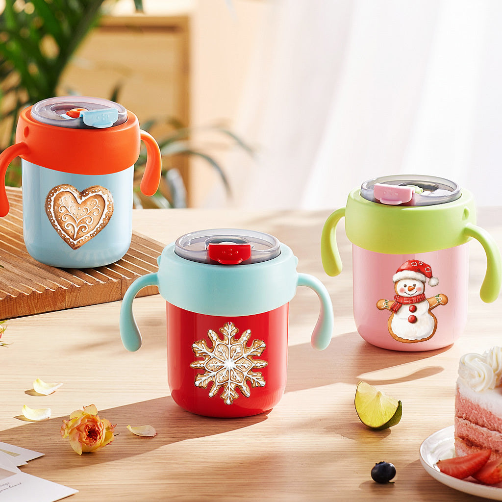 2套 圣诞节姜饼人 姜饼屋等圣诞DIY玻璃罐包装水晶标转印贴纸 节日咖啡杯UV DTF高不干胶包装在马克杯上转移装饰贴纸 增添圣诞节日温馨氛围与艺术文化装饰