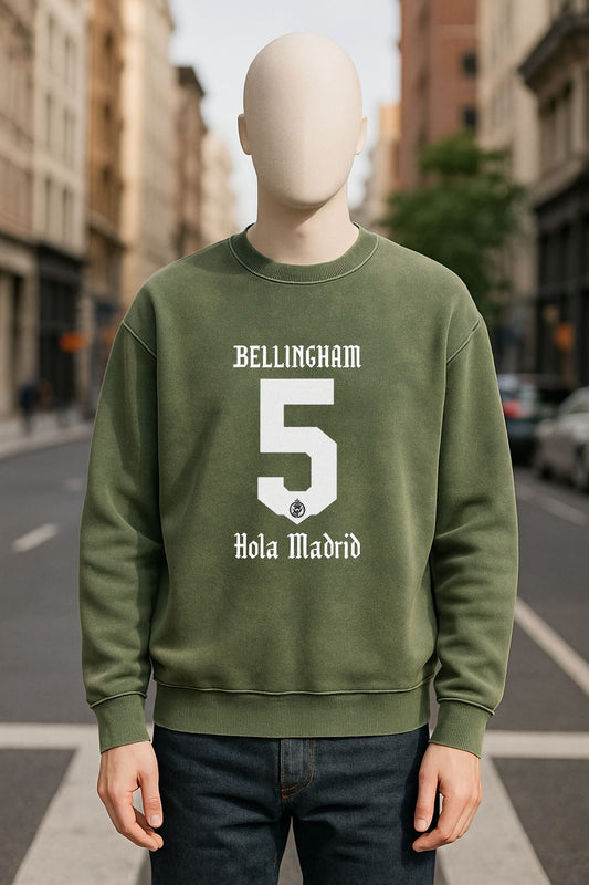 Sudadera verde militar lavada