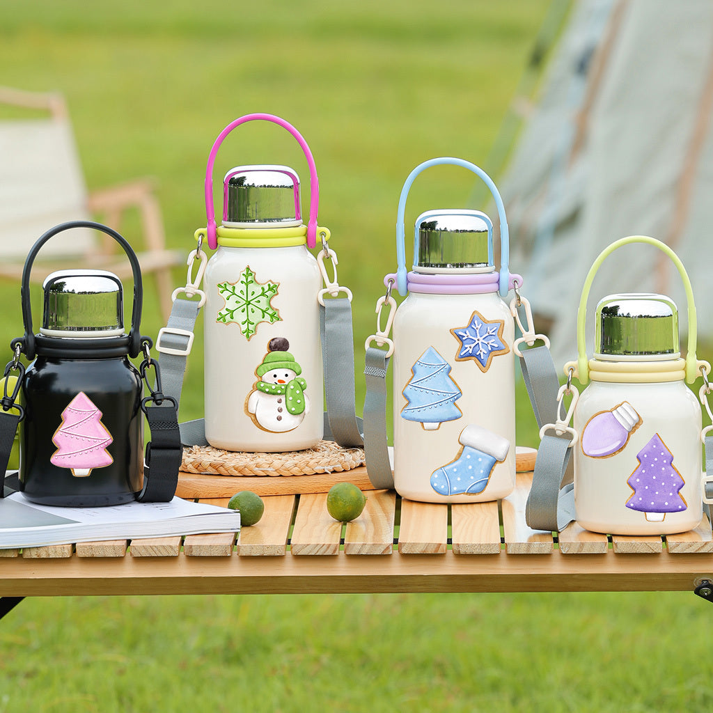 1套 彩色圣诞主题装饰饼干 可爱趣味圣诞节装饰水晶贴纸 自粘可拆卸创意DIY水晶标贴纸 适用于家居装饰 户外装饰 玻璃装饰 文化体术氛围装饰 增添趣味性与活力